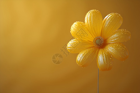 黄色背景下的黄花背景图片