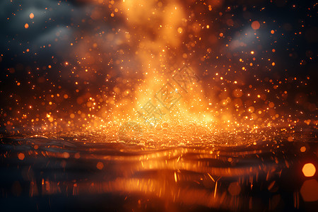 喷射的火焰星星火焰素材高清图片