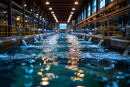 工厂的污水处理高清图片