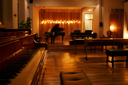 钢琴搬运宁静的音乐教室背景