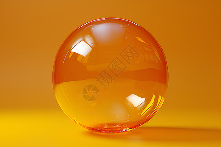 气球艺术素材黄色背景中的黄色玻璃球设计图片