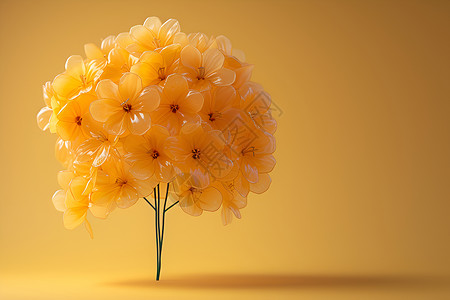 黄色球形香樟气球背景图片