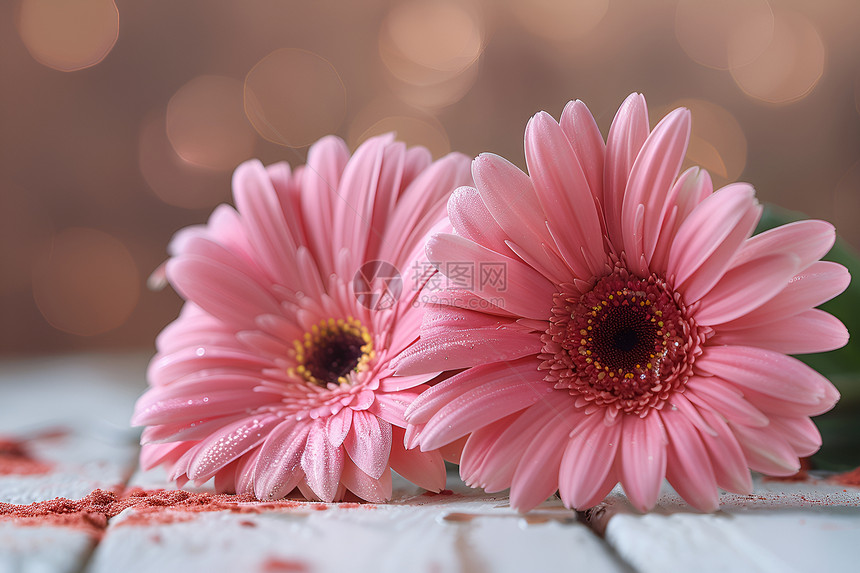 美丽盛开的粉色哈哈图片
