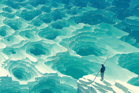盐湖的孤勇者背景图片