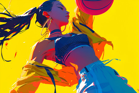 女子篮球背景图片