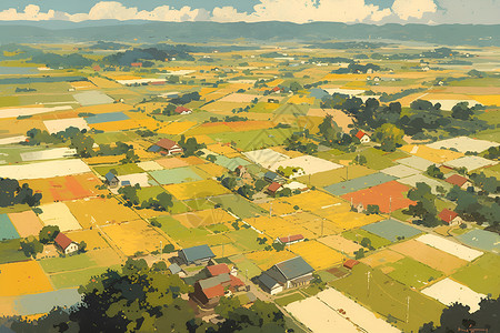 俯拍的农田背景图片