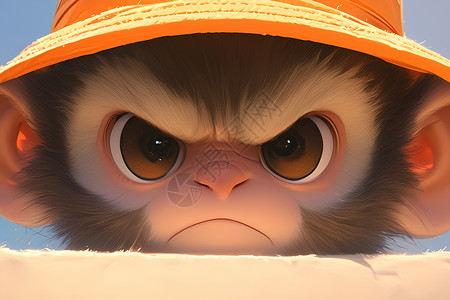 愤怒卡通猴子背景图片