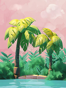 热带环境的植物背景图片