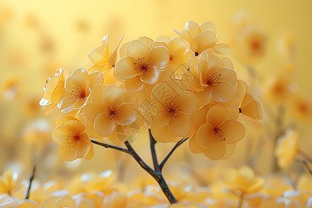 唯美的黄色花朵背景图片