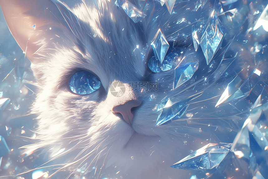 闪耀钻石猫图片