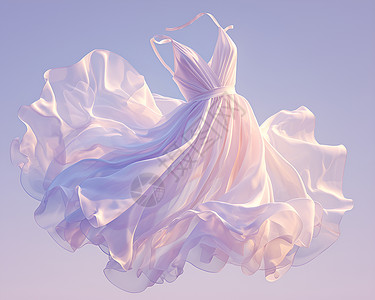 紫色礼服美丽的礼服插画