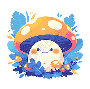 迷人的蘑菇小人物背景图片