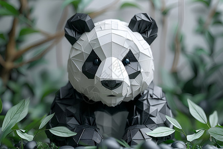 熊猫手工艺品背景图片