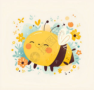 快乐的蜜蜂背景图片