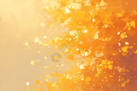 秋日里的树叶背景图片
