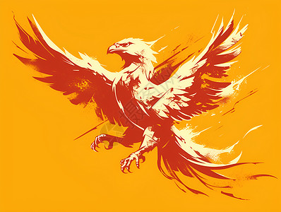 金色老鹰素材翱翔的老鹰插画