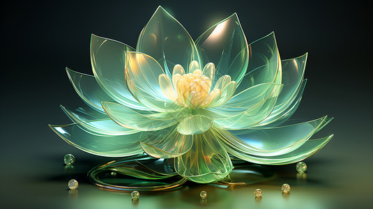 玻璃纤维水晶莲花背景图片