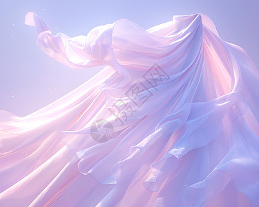 紫色漂浮光圈飘动在空中的连衣裙插画