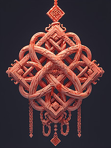 传统挂饰装饰传统中国结插画