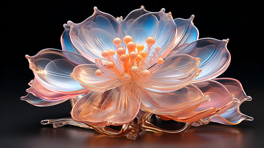 莲花素材透明珊瑚莲花设计图片