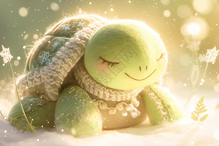 鳄龟毛绒玩具龟插画