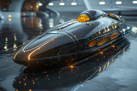 水下探索未来设计的潜艇背景