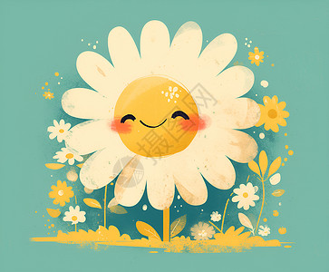 快乐的小雏菊背景图片