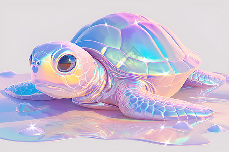 五光十色的小海龟背景图片