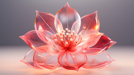 梦幻的水晶花朵背景图片