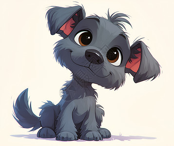 可爱的卡通小狗背景图片
