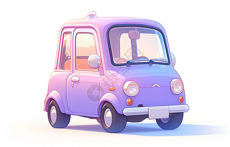 可爱紫色的汽车背景图片