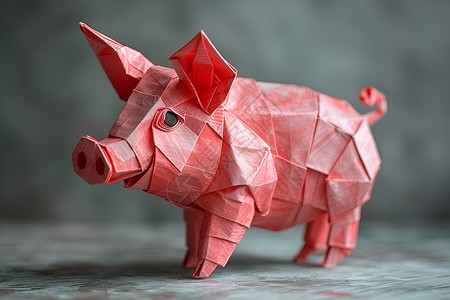 粉色可爱小猪造型背景图片