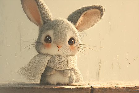 毛绒兔子材料针刺毡高清图片