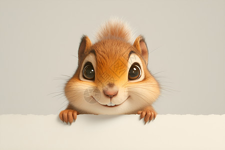 有趣动物仪表盘瞪大眼睛笑的小松鼠插画