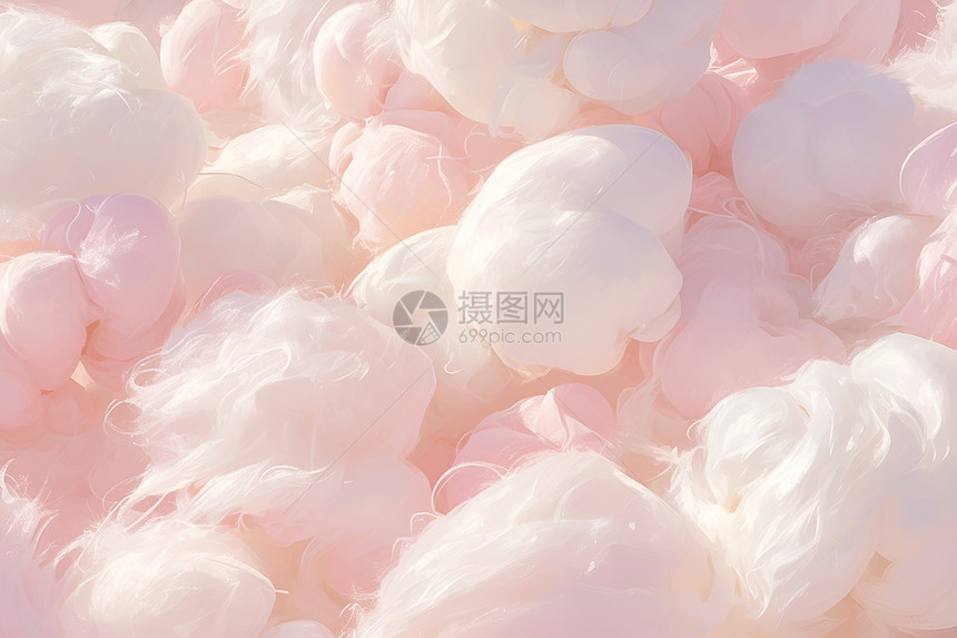 粉白色的棉花糖图片