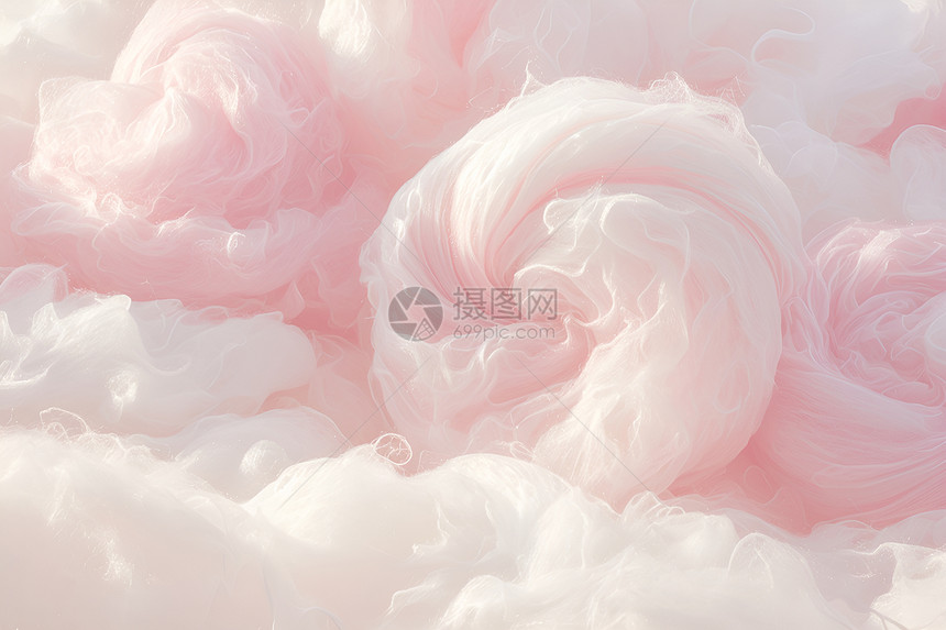 旋转的粉色棉花糖图片
