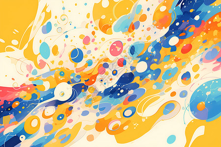 彩色泡泡插画五彩斑斓的水泡插画