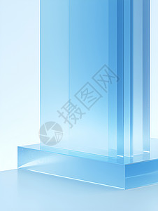 半透明质感彩色玻璃方块的创新设计插画