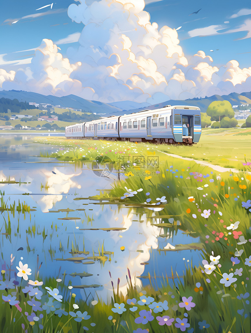 春日里的火车之旅图片