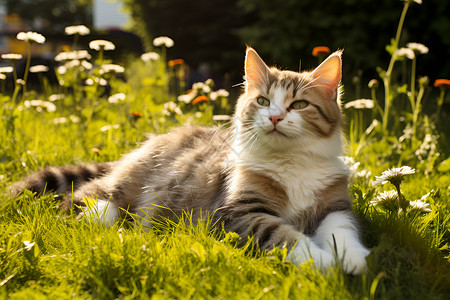 西瓜中的小猫夏日中的温馨休憩背景