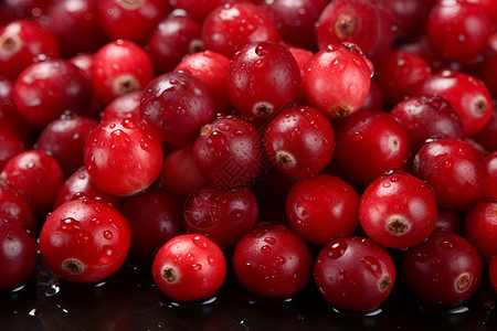 红色食物背景新鲜的蔓越莓背景