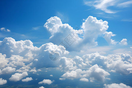 夏日漂浮的白云背景图片