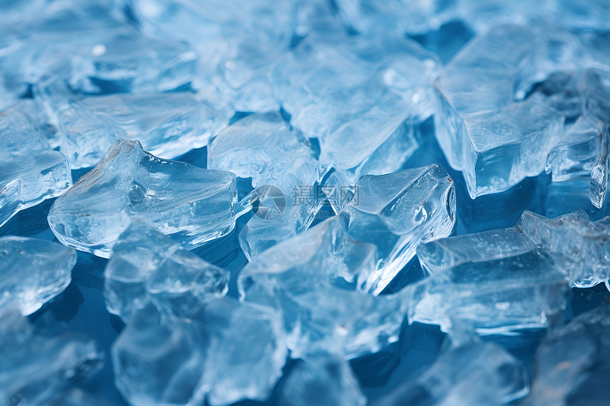 冰雪中的冰晶图片