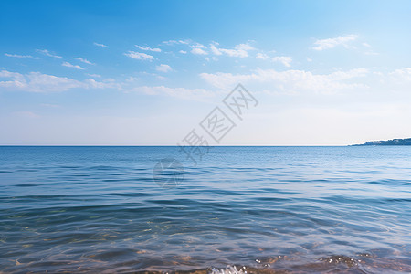 海洋波纹海洋与天空的交汇景色背景