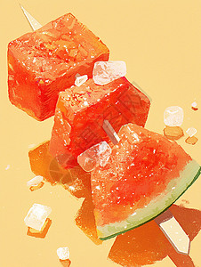 水果冰糖葫芦背景图片