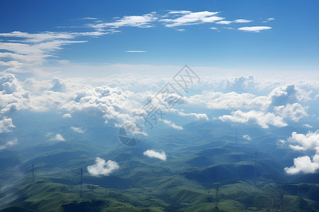 天空下的山脉背景图片