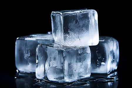 冰块透明素材堆放整齐的冰块背景