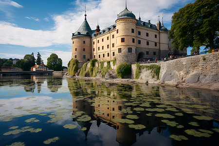 浪漫的城堡背景图片