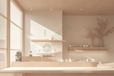 酒吧橱窗清新时尚的现代奶茶店设计图片