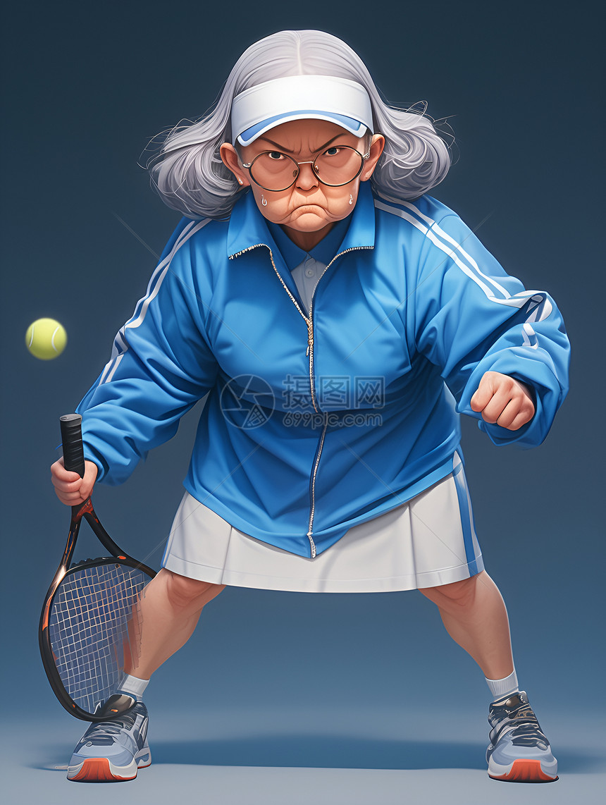 运动的老年人图片